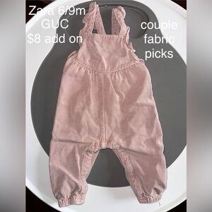 Zara Soft Pink Kids Ruffle Overalls